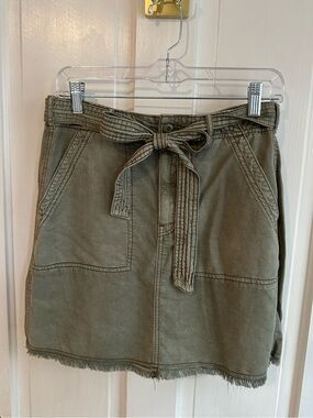 American Eagle Outfitters Olive Green Utility Tie-Waist Skirt